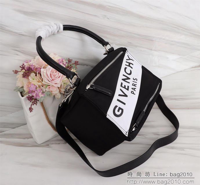 GlVENCHY紀梵希 新款 Pandora白字肩帶布包 單手提 斜挎包  tsg1238